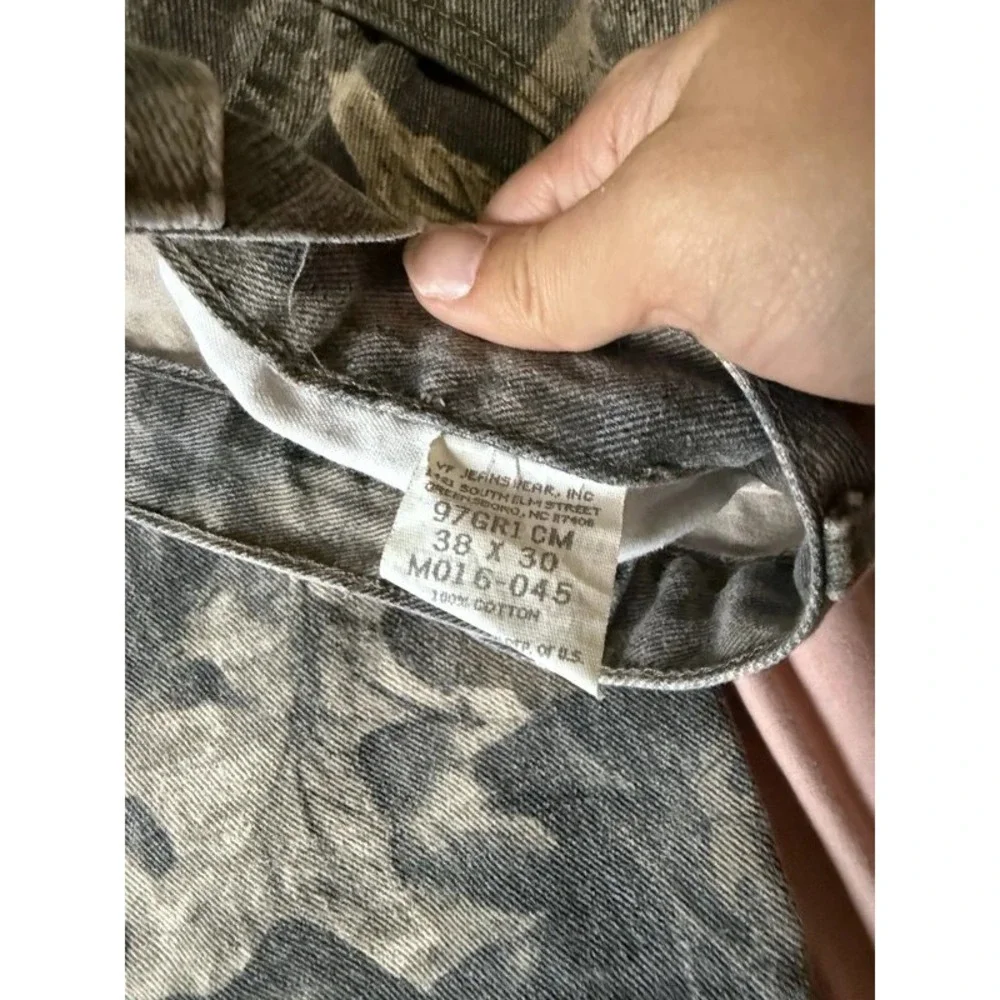 Vintage Wrangler Authentic Jeans Double Knee Camo Work Pants - Sz 38x30